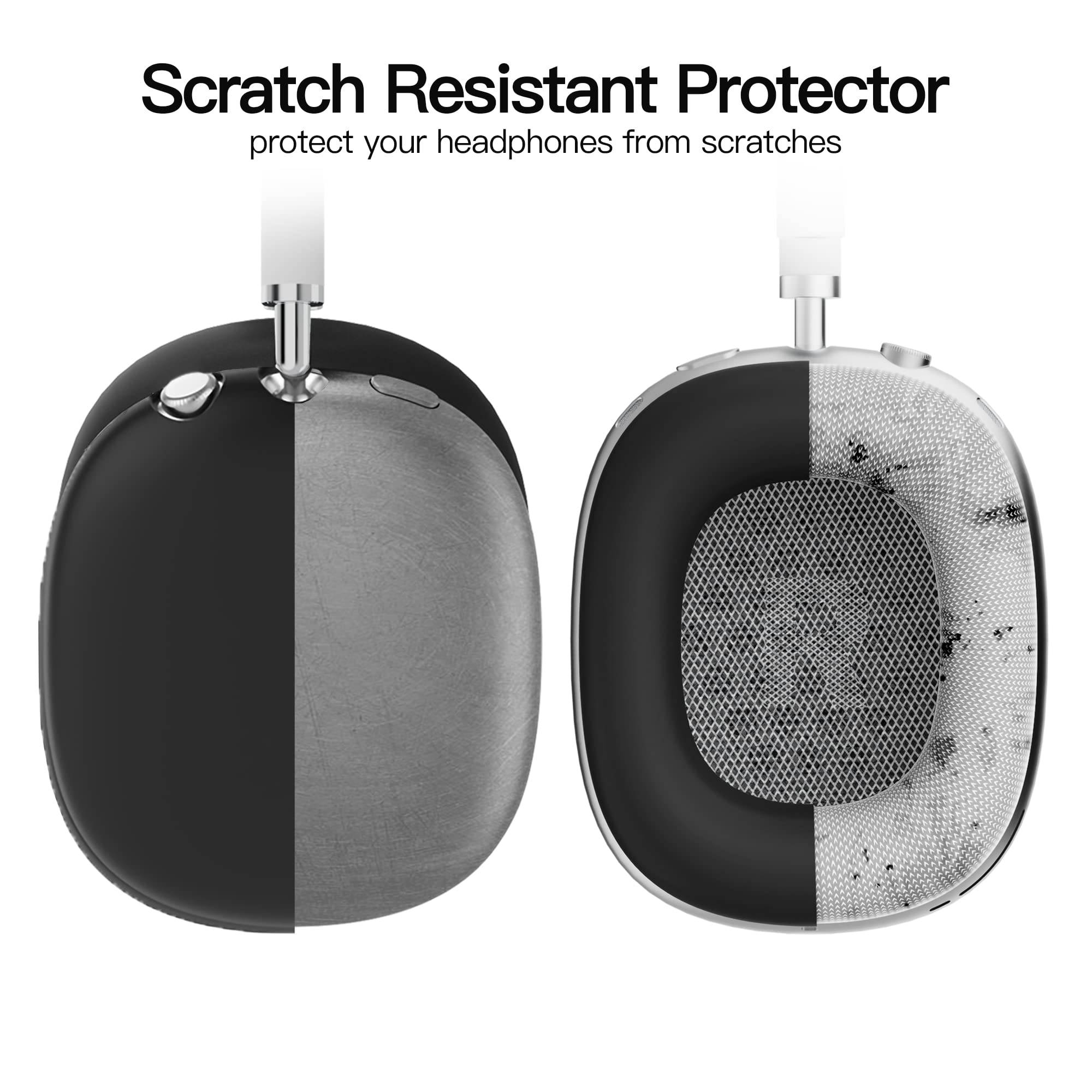 Ohrpolster, Schutzhülle und Kopfbügelkissen für Airpods Max-Kopfhörer Black