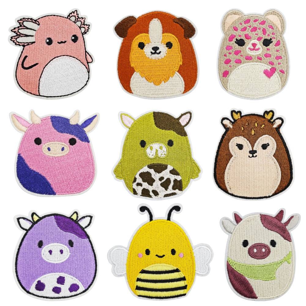 Gestickte Aufnäher, 9er-Pack