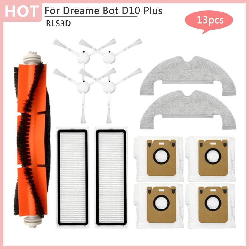 Zubehör für Dreame Bot D10 Plus/RLS3D/Z10 Pro/L10 Plus 13 Teile MultiColor