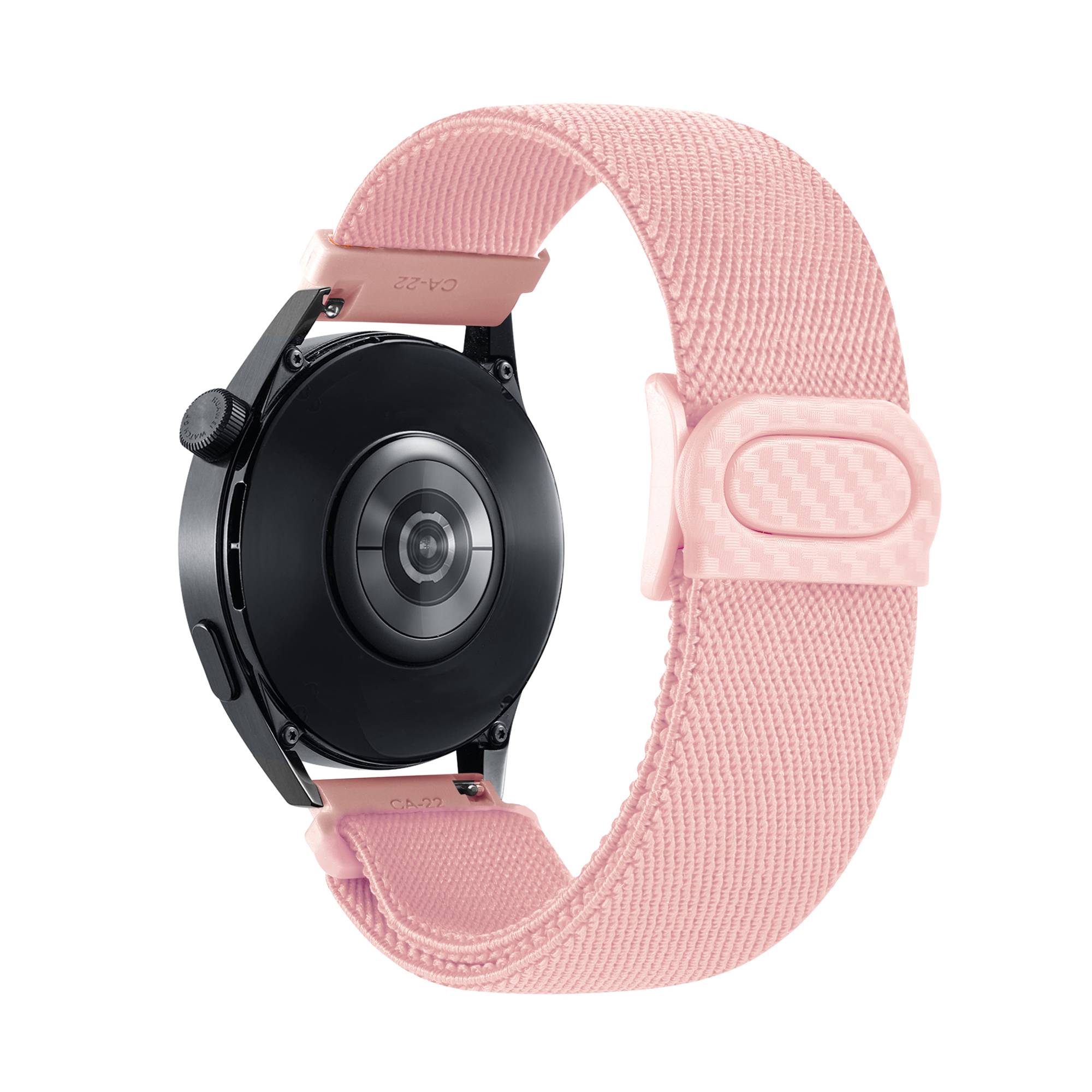 Nylon-Uhrenarmband kompatibel mit Huawei, Xiaomi, Garmin, Samsung 20 mm Pink