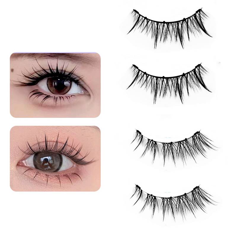 Magnetische wiederverwendbare falsche Wimpern mit Applikator, 2 Paar Modell 3