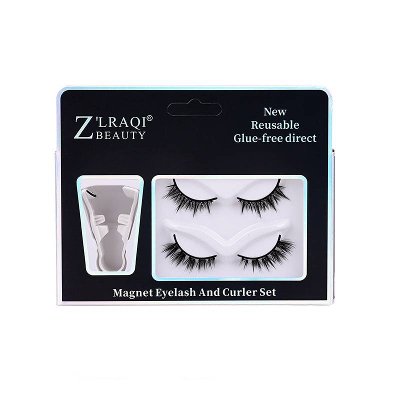 Magnetische wiederverwendbare falsche Wimpern mit Applikator, 2 Paar Modell 3