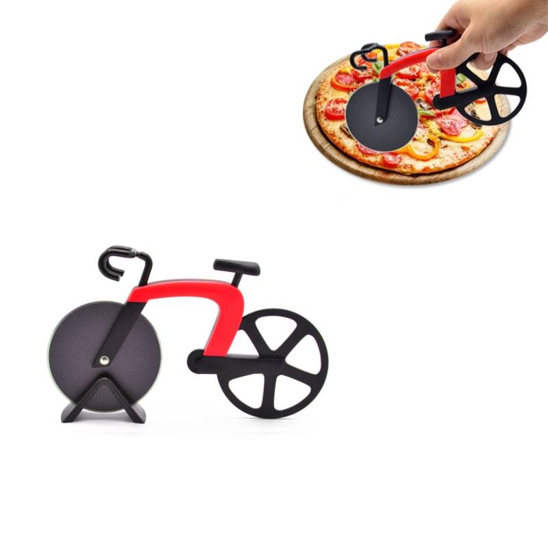 Rostfreier Pizzaschneider im Fahrrad-Design ModelB