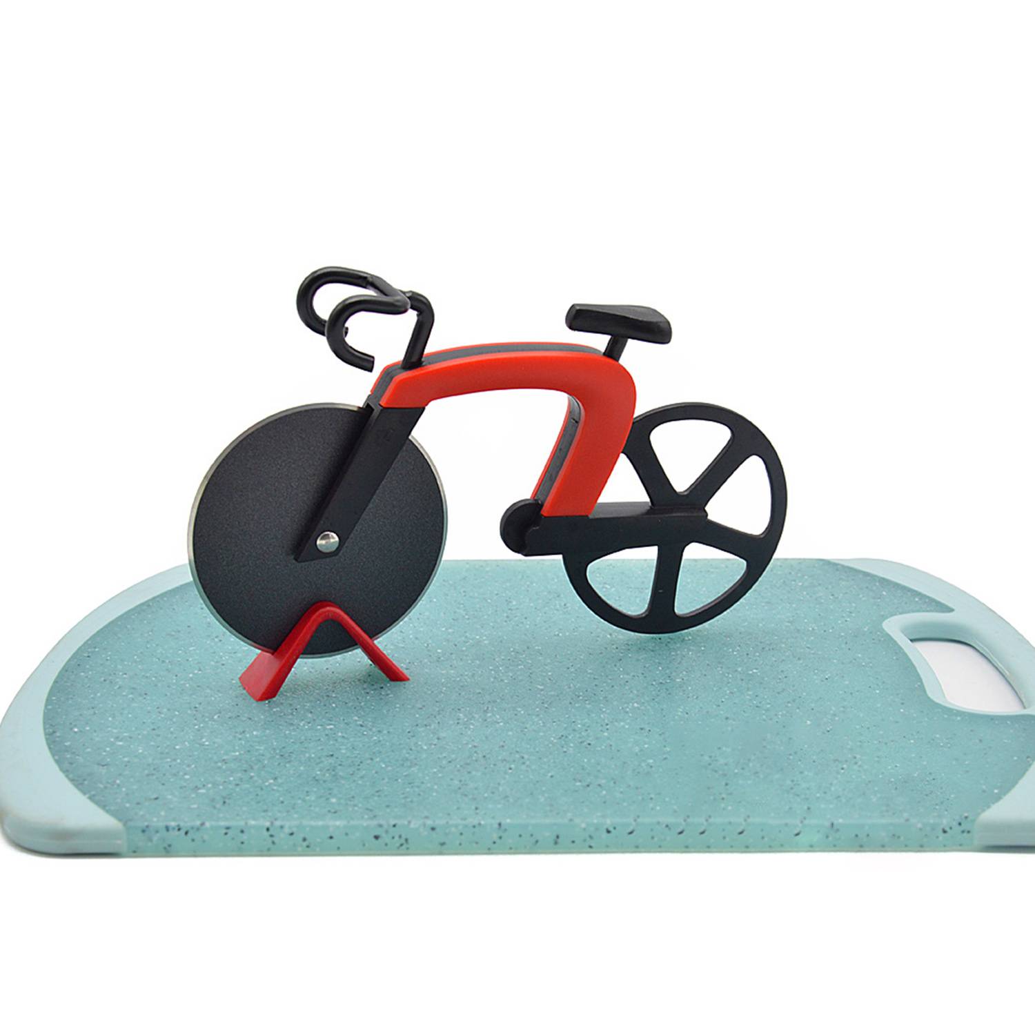 Rostfreier Pizzaschneider im Fahrrad-Design ModelB