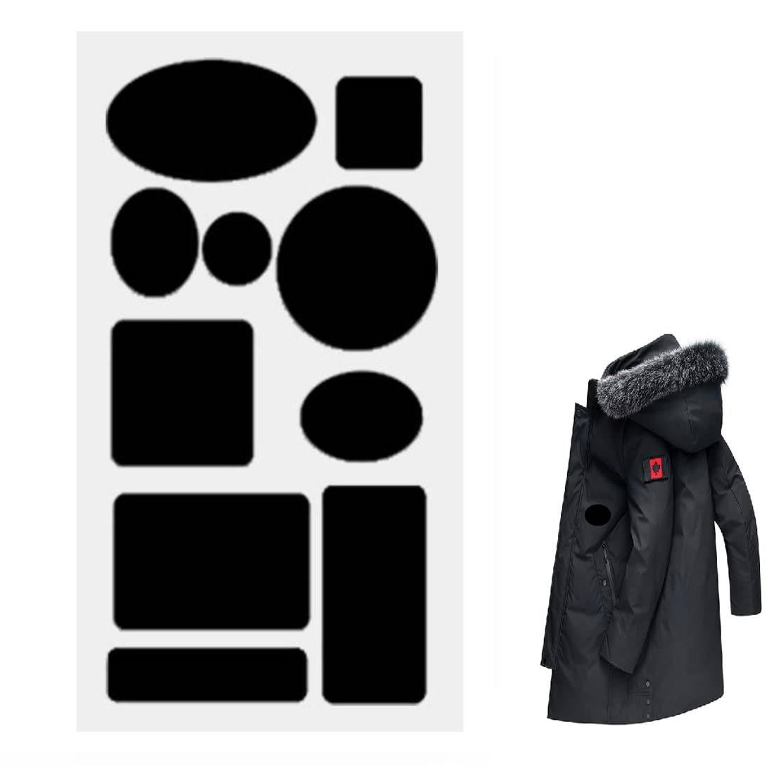 Selbstklebende, wasserfeste Reparaturflicken, 5 Blatt Black