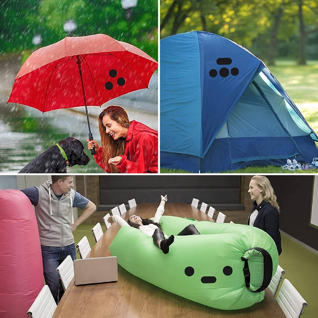 Selbstklebende, wasserfeste Reparaturflicken, 5 Blatt Black