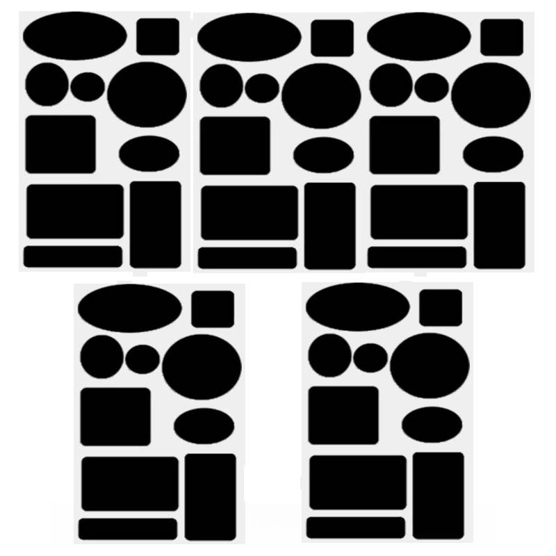 Selbstklebende, wasserfeste Reparaturflicken, 5 Blatt Black