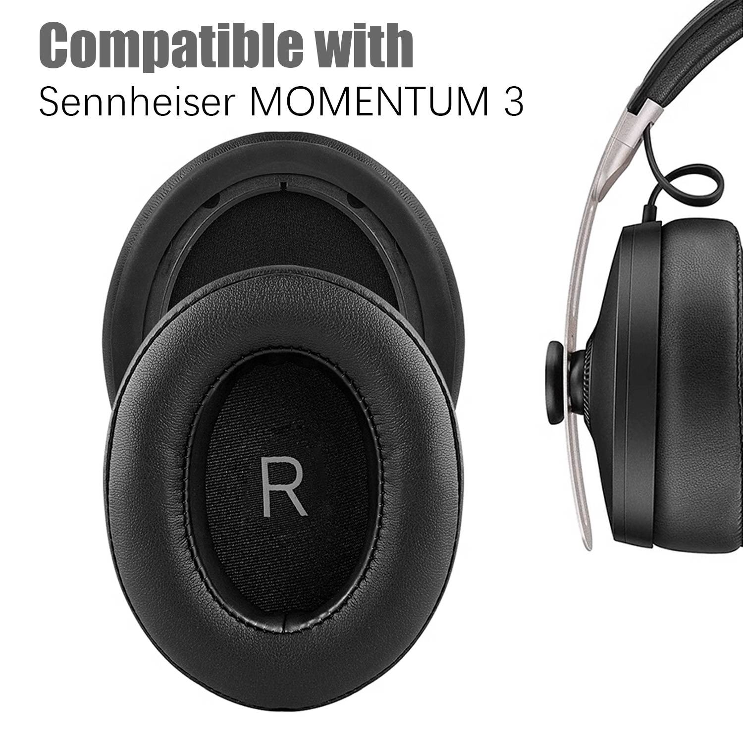 Ohrpolster für Sennheiser MOMENTUM 3 Black