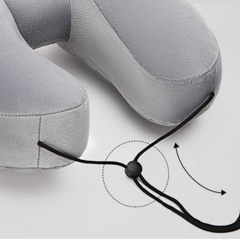 Aufblasbares Nackenkissen mit Kapuze Grey