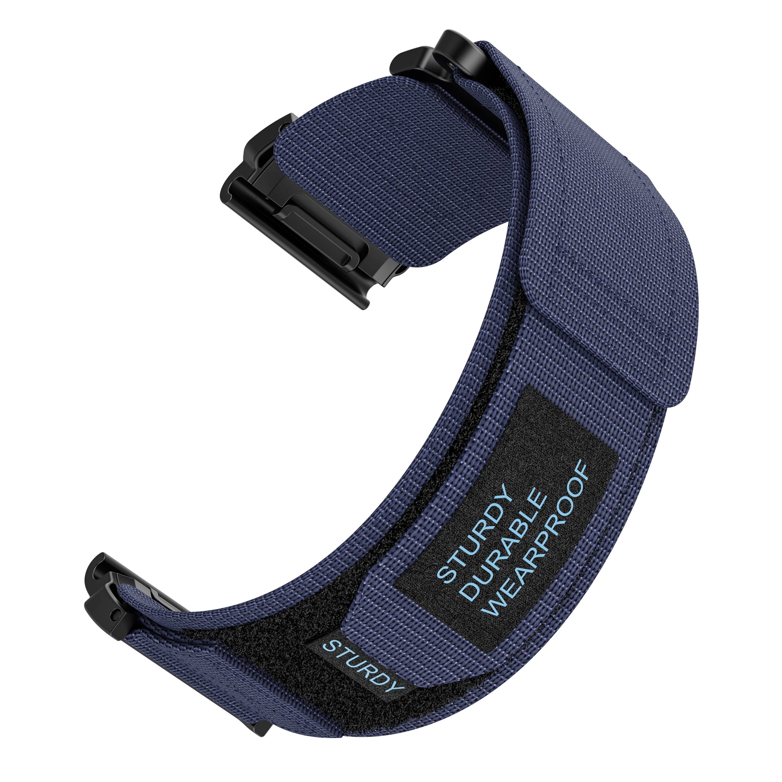 Nylon-Uhrenarmband für Garmin Watch Blue 22 mm