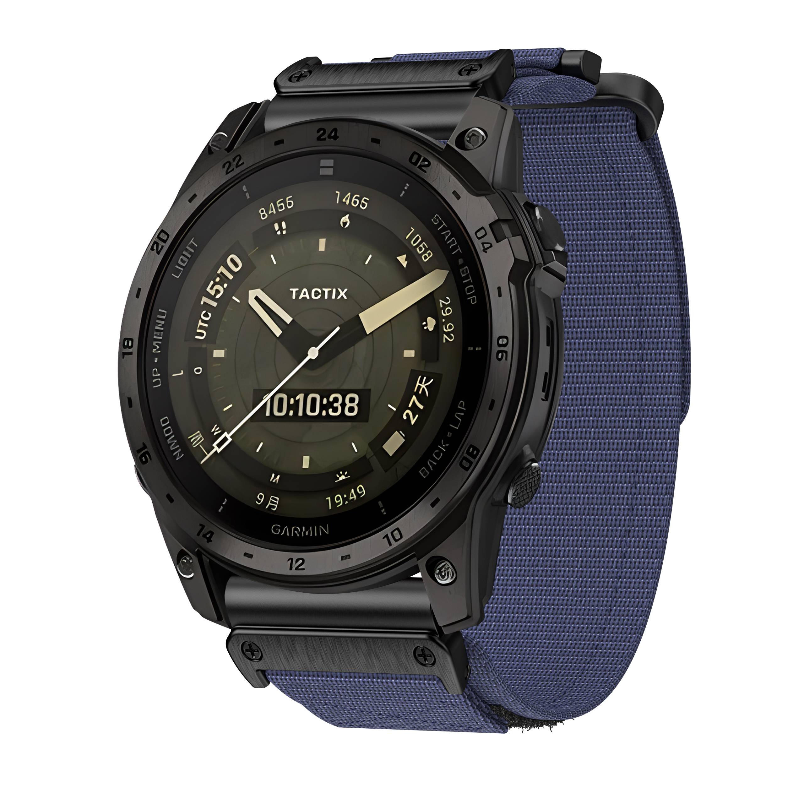 Nylon-Uhrenarmband für Garmin Watch Blue 22 mm