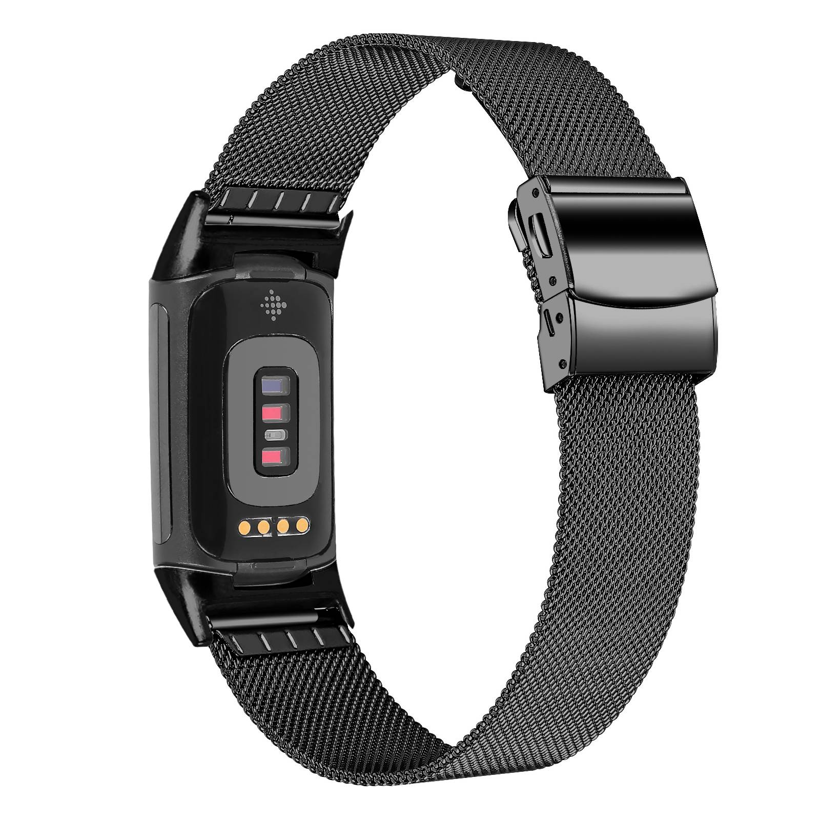 Edelstahl-Uhrenarmband für Fitbit Charge5/6 Black