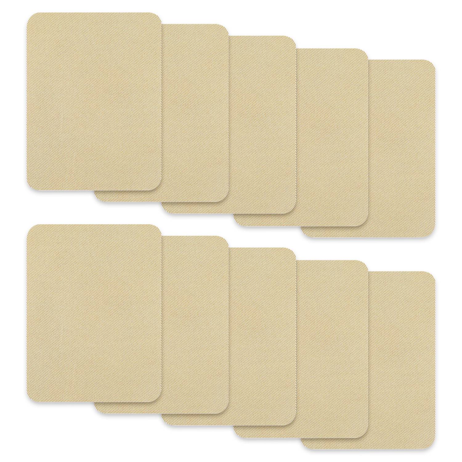 Selbstklebende Flicken zur Kleiderreparatur, 10 Stück Khaki