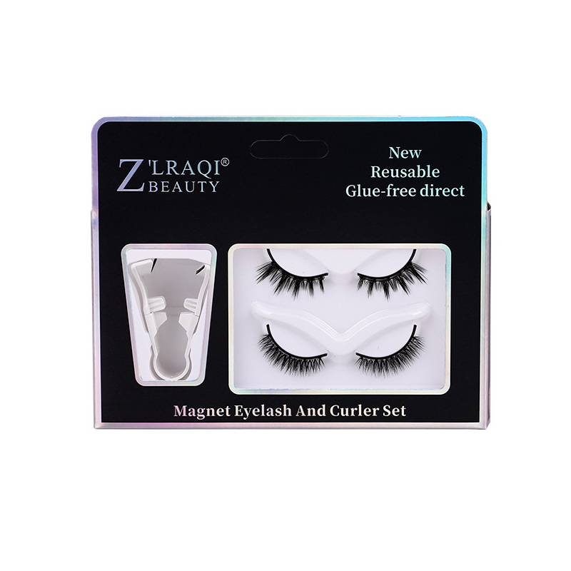 Magnetische wiederverwendbare falsche Wimpern mit Applikator, 2 Paar Modell 2