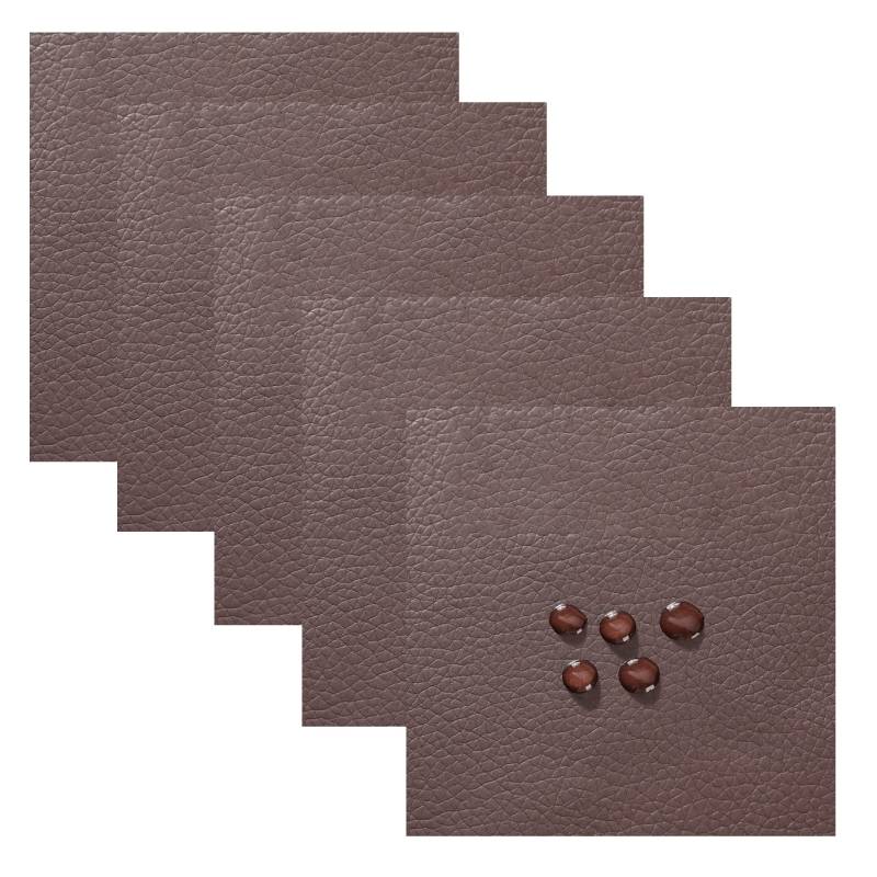 5-teiliges Lederreparaturband, selbstklebendes Lederreparaturpflaster DarkBrown