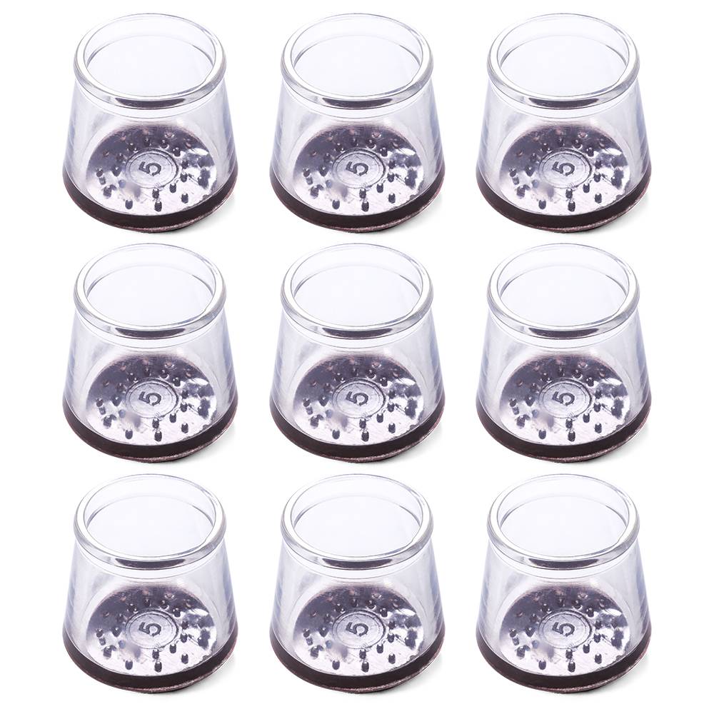 Möbelfüße / Schutz für Möbelbeine 16er-Pack Transparent+Brown S