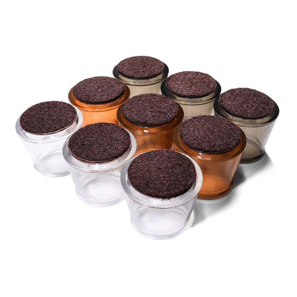 Möbelfüße / Schutz für Möbelbeine 16er-Pack Transparent+Brown S