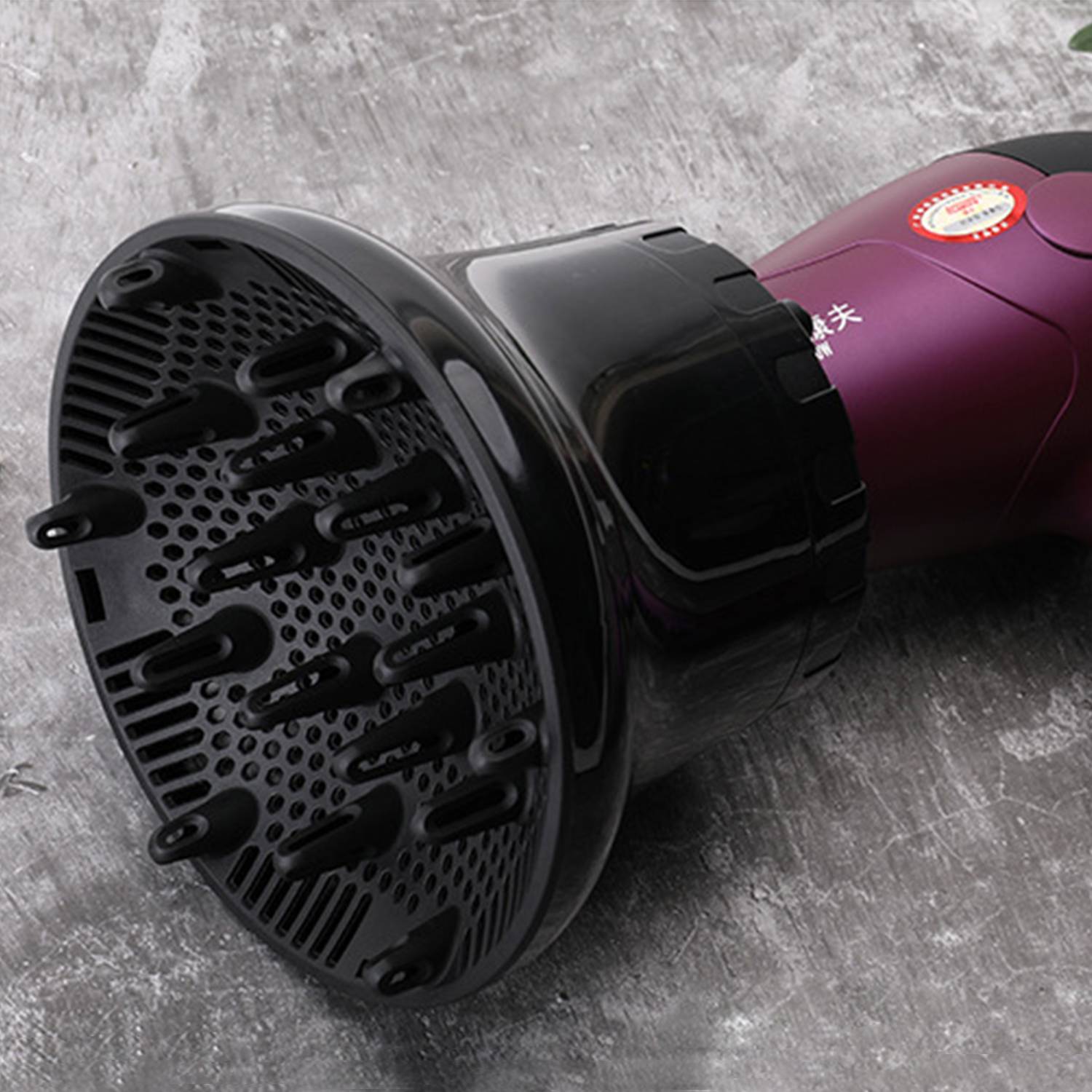 Faltbarer Locken-Diffusor für Haartrockner Black