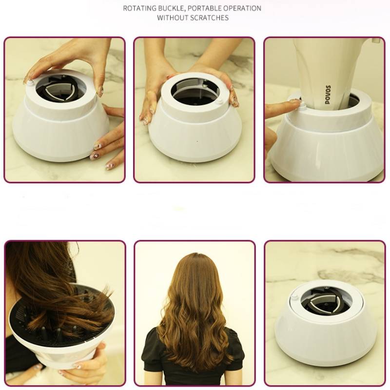 Faltbarer Locken-Diffusor für Haartrockner Black