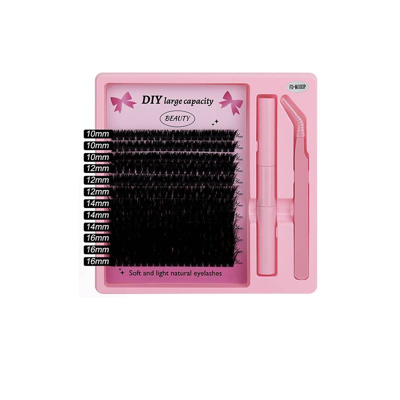 Set mit falschen Wimpern (240 Büschel) – natürlicher Look, wiederverwendbar, DIY-Anwendung Modell 3