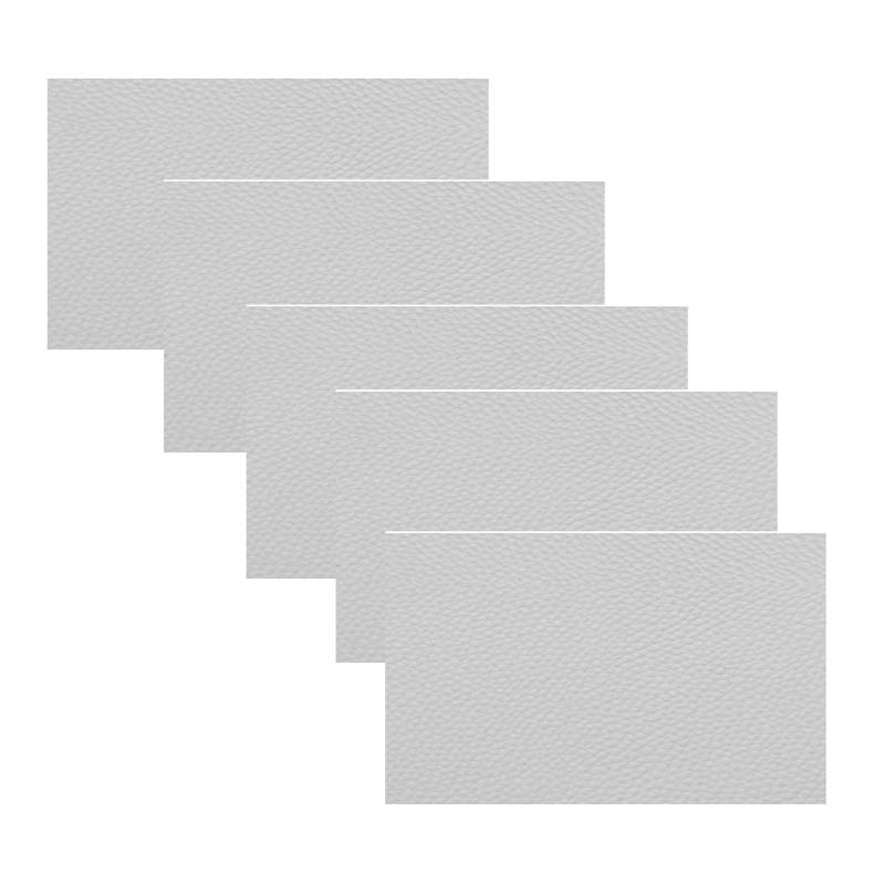 5-teiliges Lederreparaturband, selbstklebendes Lederreparaturpflaster Grey
