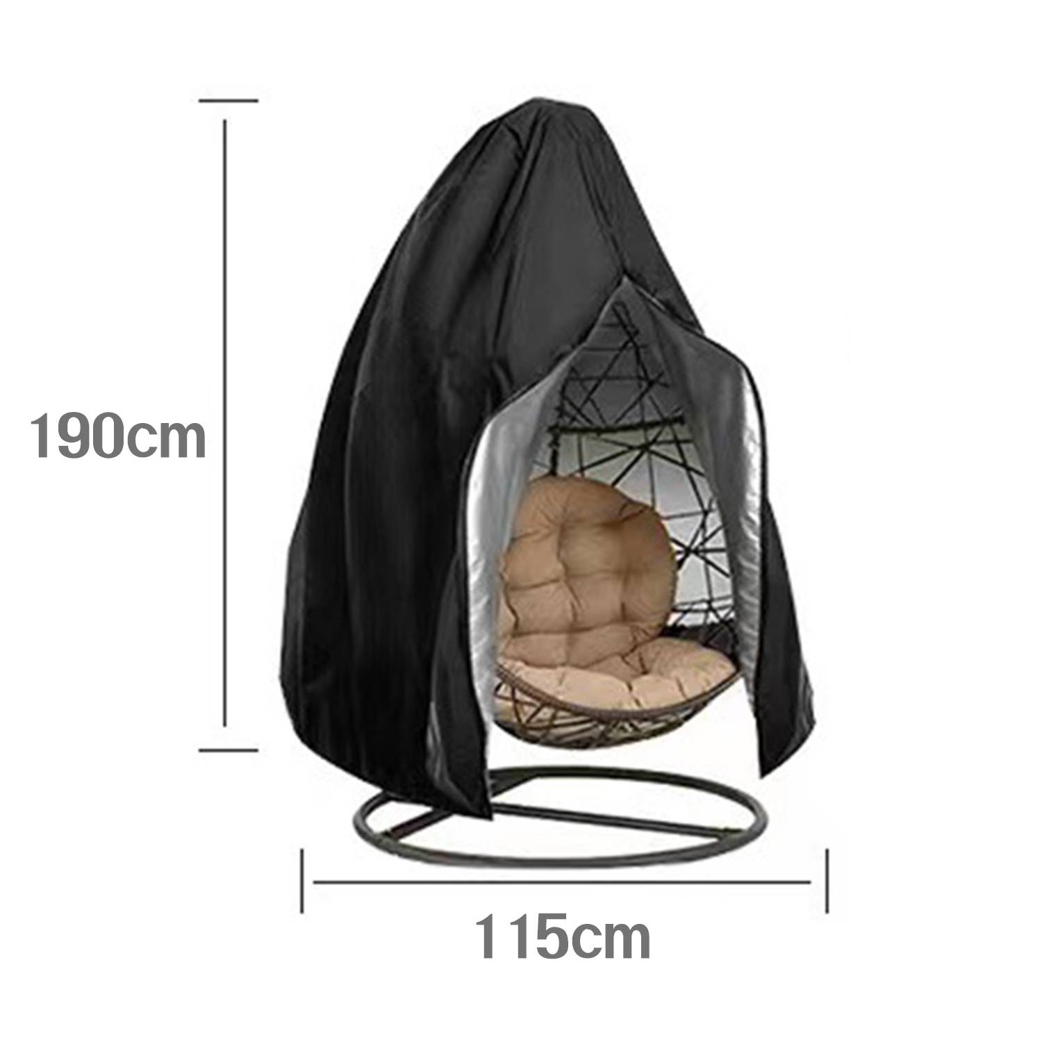 Abdeckung für Terrassenschaukel, wasser- und winddichte Abdeckung für Gartenmöbel S