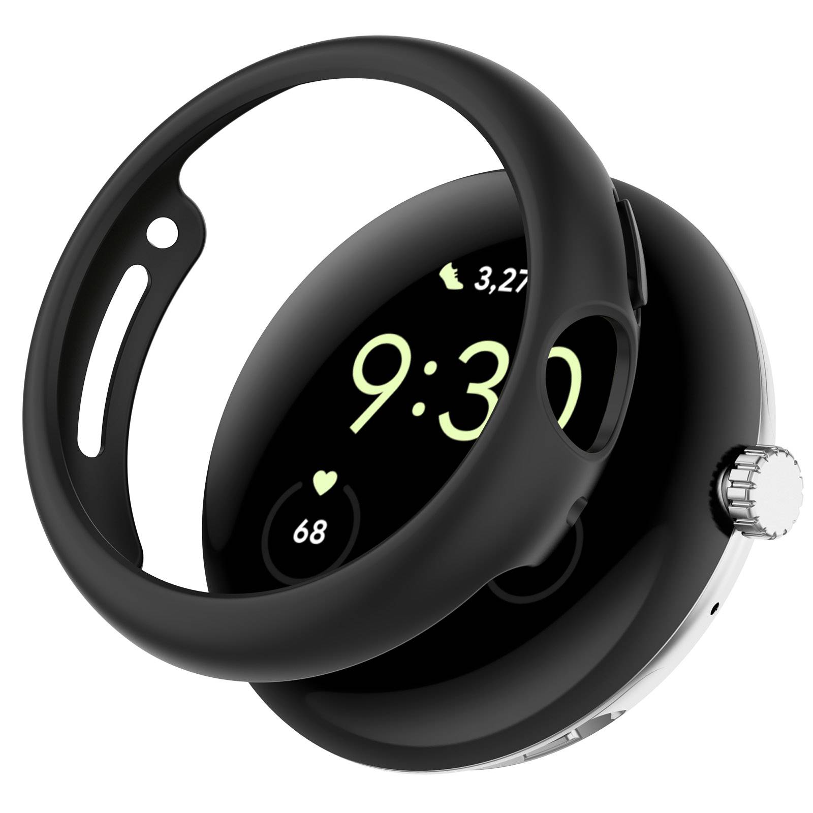 PC-Halbpack-Schutzhülle für Google Pixel Watch Black