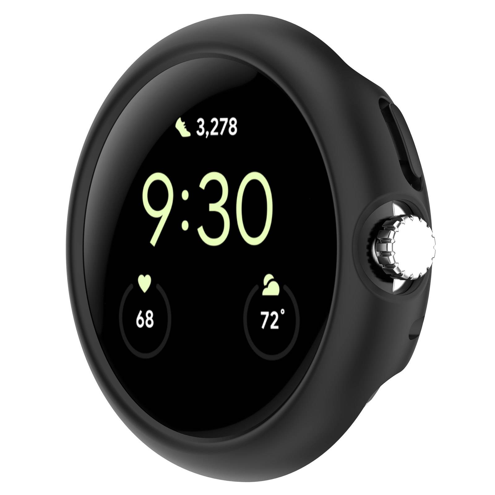PC-Halbpack-Schutzhülle für Google Pixel Watch Black