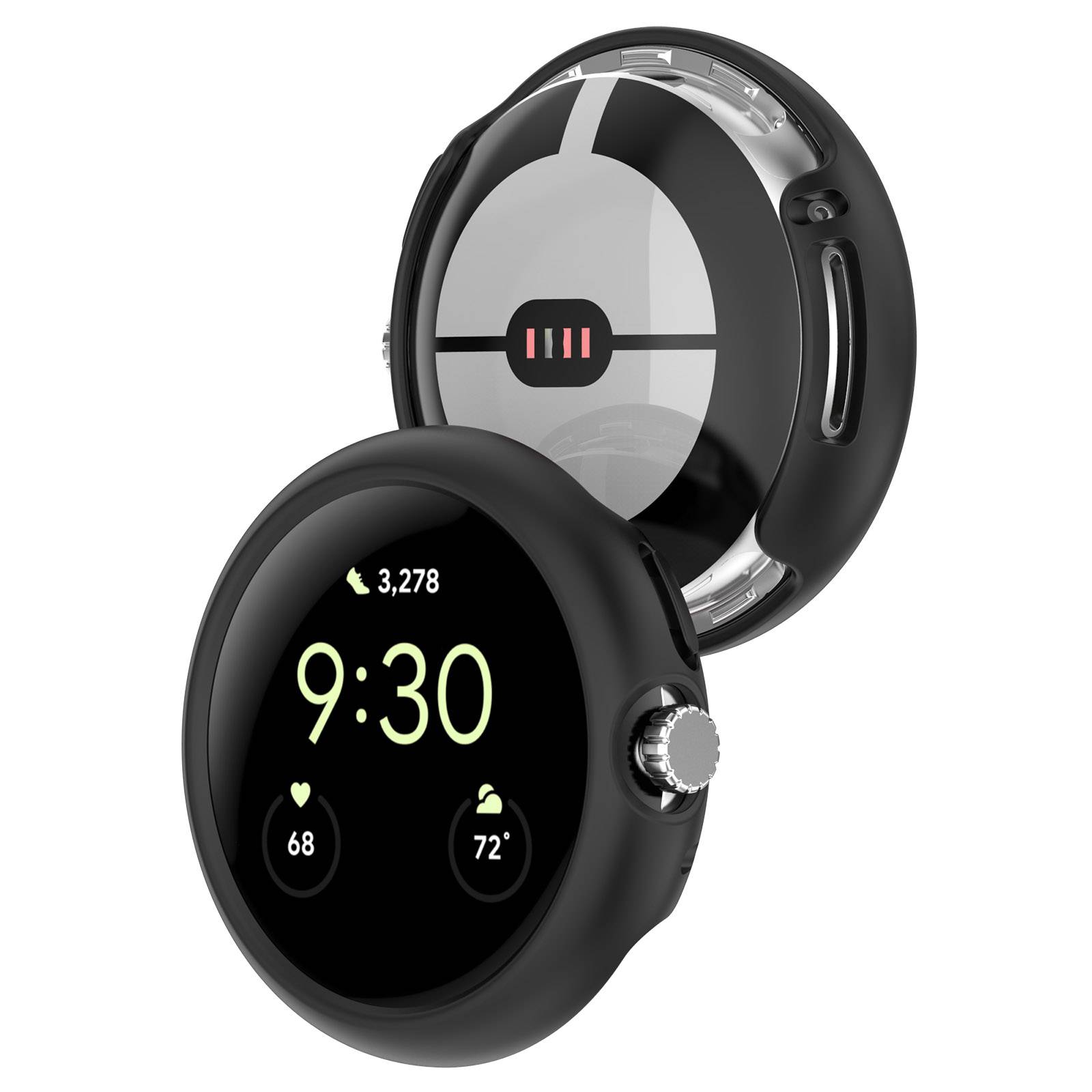 PC-Halbpack-Schutzhülle für Google Pixel Watch Black