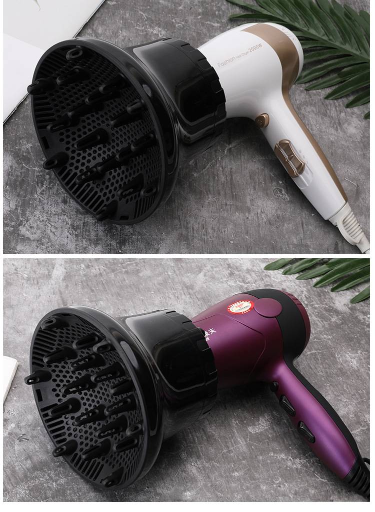 Haartrockner-Diffusor für lockiges und welliges Haar Black