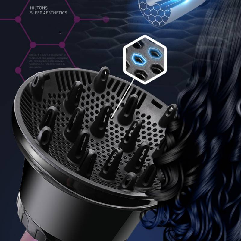 Haartrockner-Diffusor für lockiges und welliges Haar Black