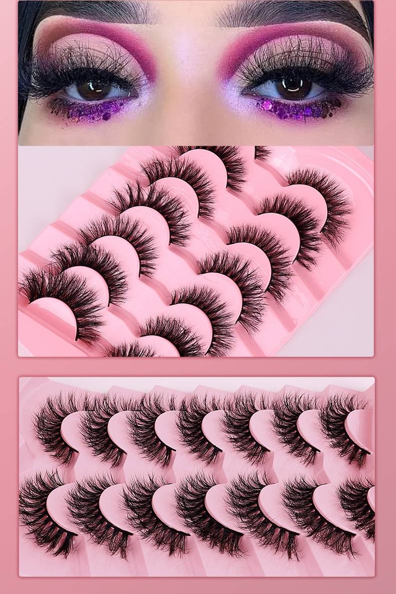 Natürliche künstliche Wimpern 7-Paar LZM-HZ
