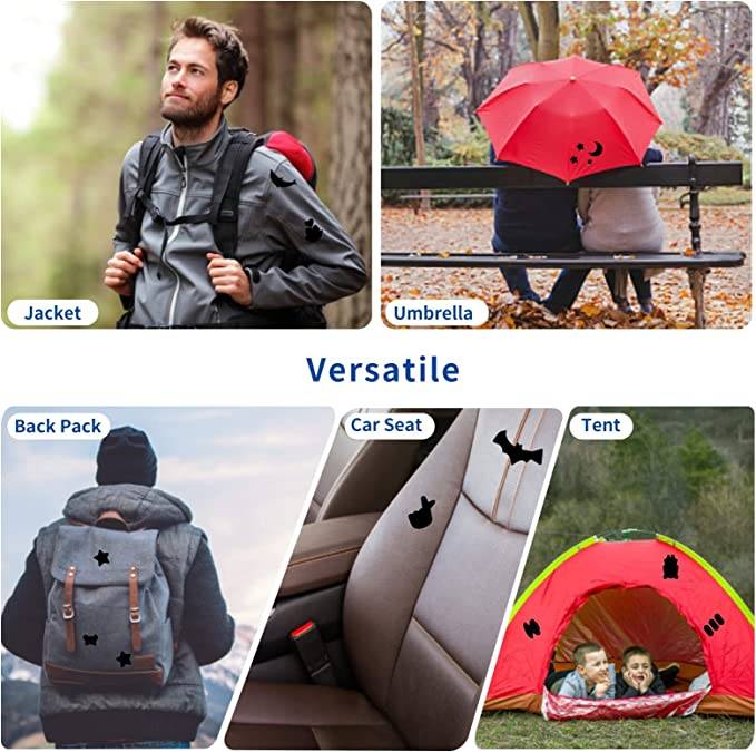 Selbstklebende Reparaturflicken aus Nylon - 5 Stück Pink