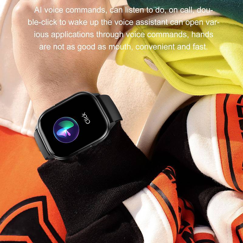 Smartwatch mit verschiedenen Sportmodi, Bluetooth-Anrufen, wasserdicht Black