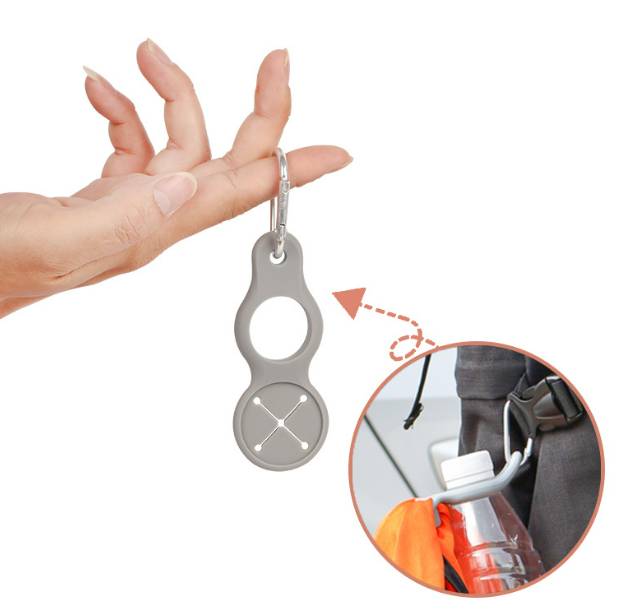 2er-Pack Wasserflaschenhalter aus Silikon mit Karabiner