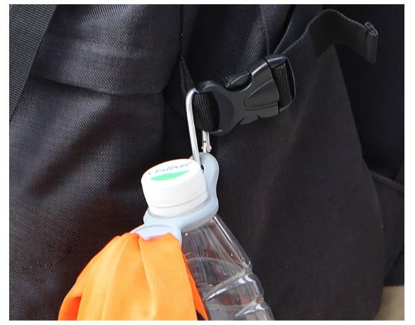 2er-Pack Wasserflaschenhalter aus Silikon mit Karabiner