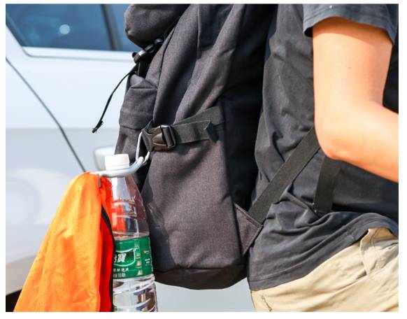 2er-Pack Wasserflaschenhalter aus Silikon mit Karabiner