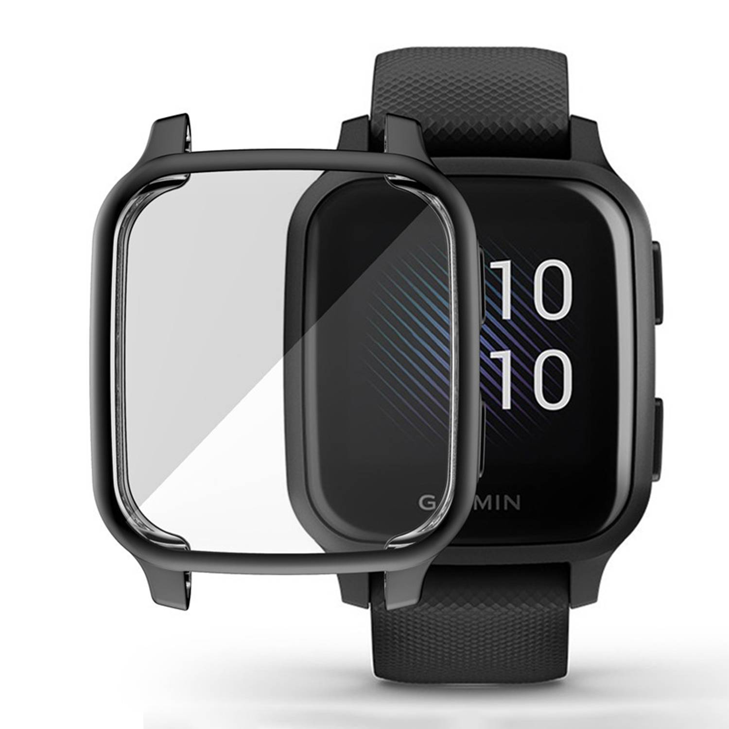 Schutzhülle mit Displayschutzfolie für Garmin Venu Sq Black