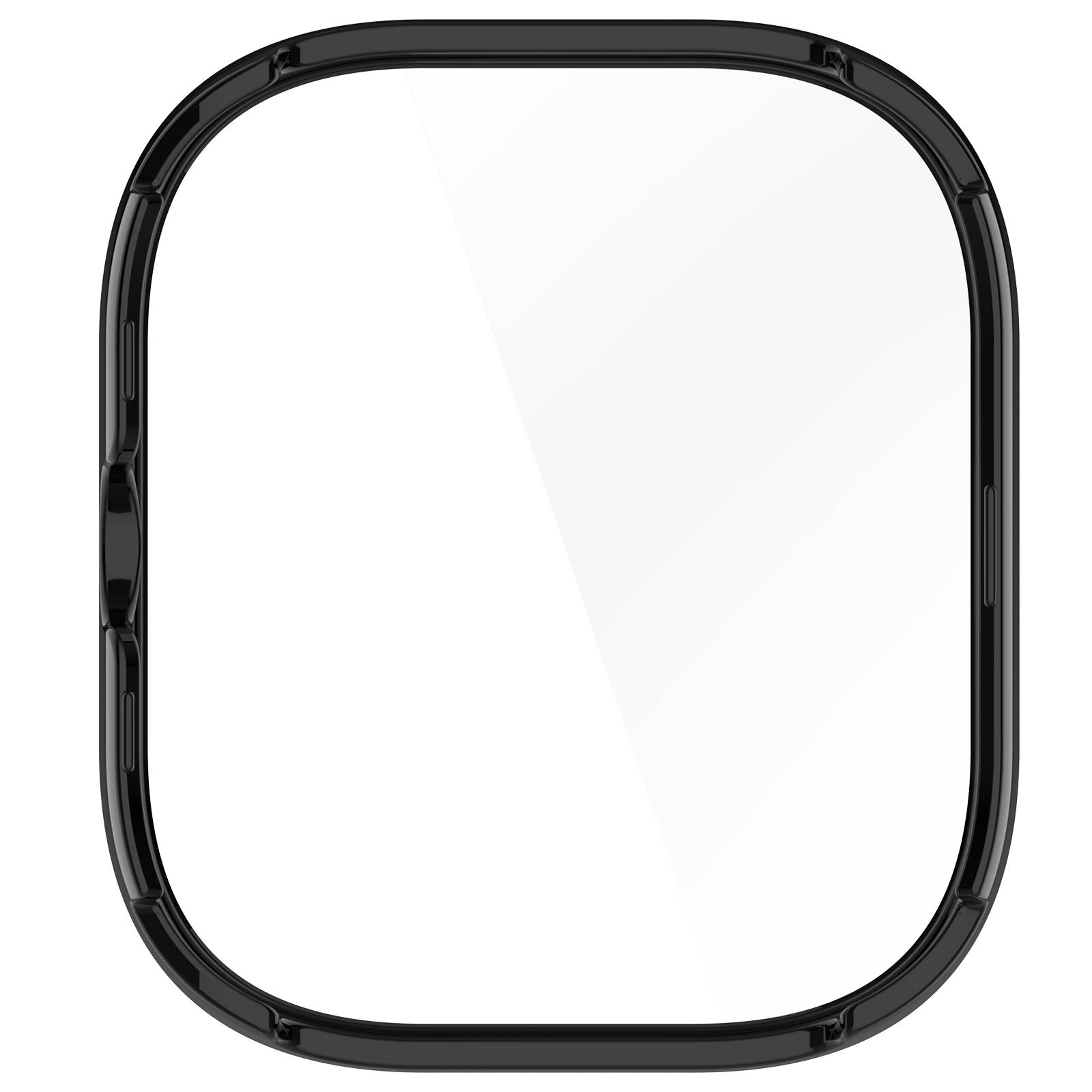 Vollständig abdeckendes PC-Gehäuse mit Displayschutzfolie für Redmi Watch 4 Black