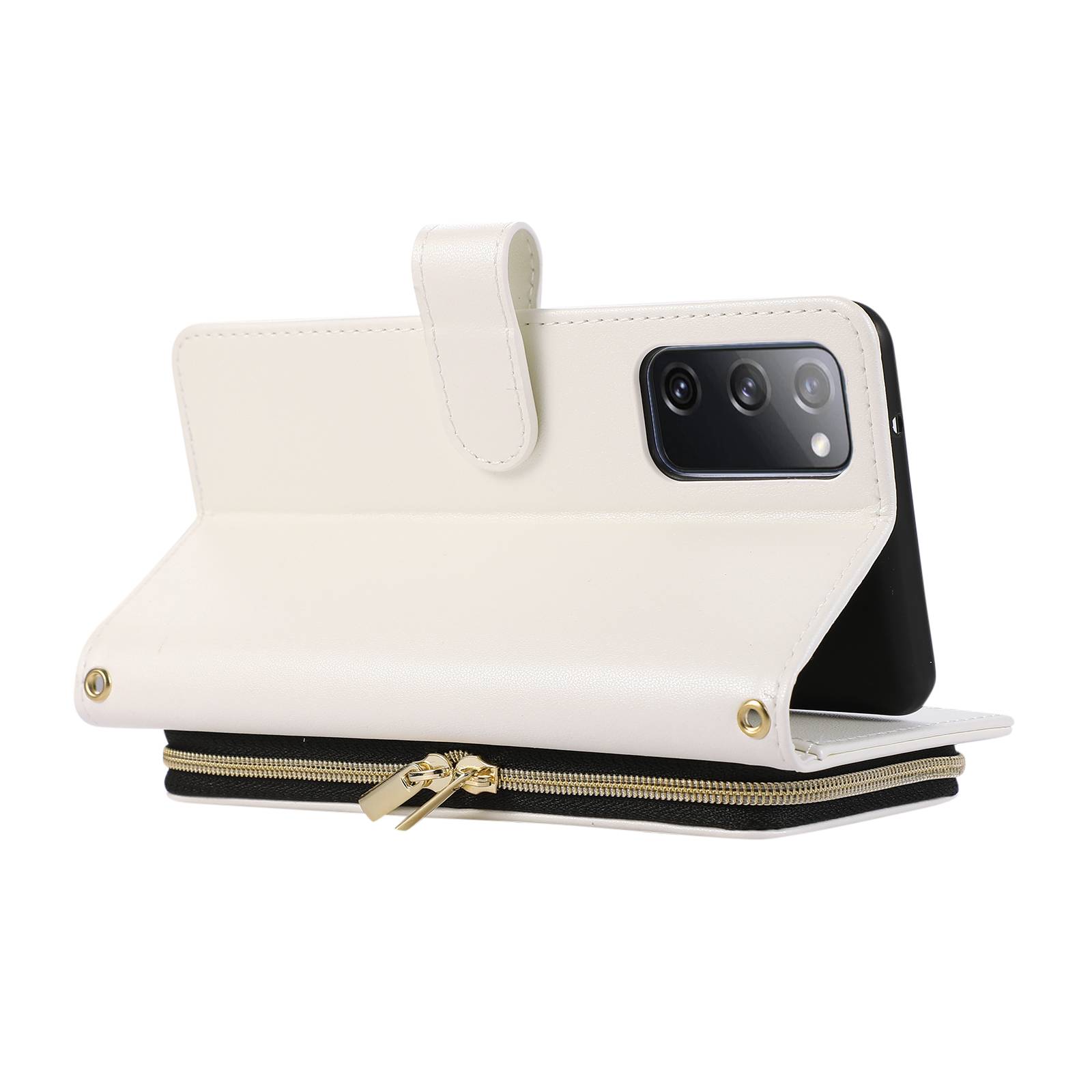 Flip-Handyhülle mit Reißverschluss – Brieftaschenhülle mit Kreditkartenfach Samsung S20 FE