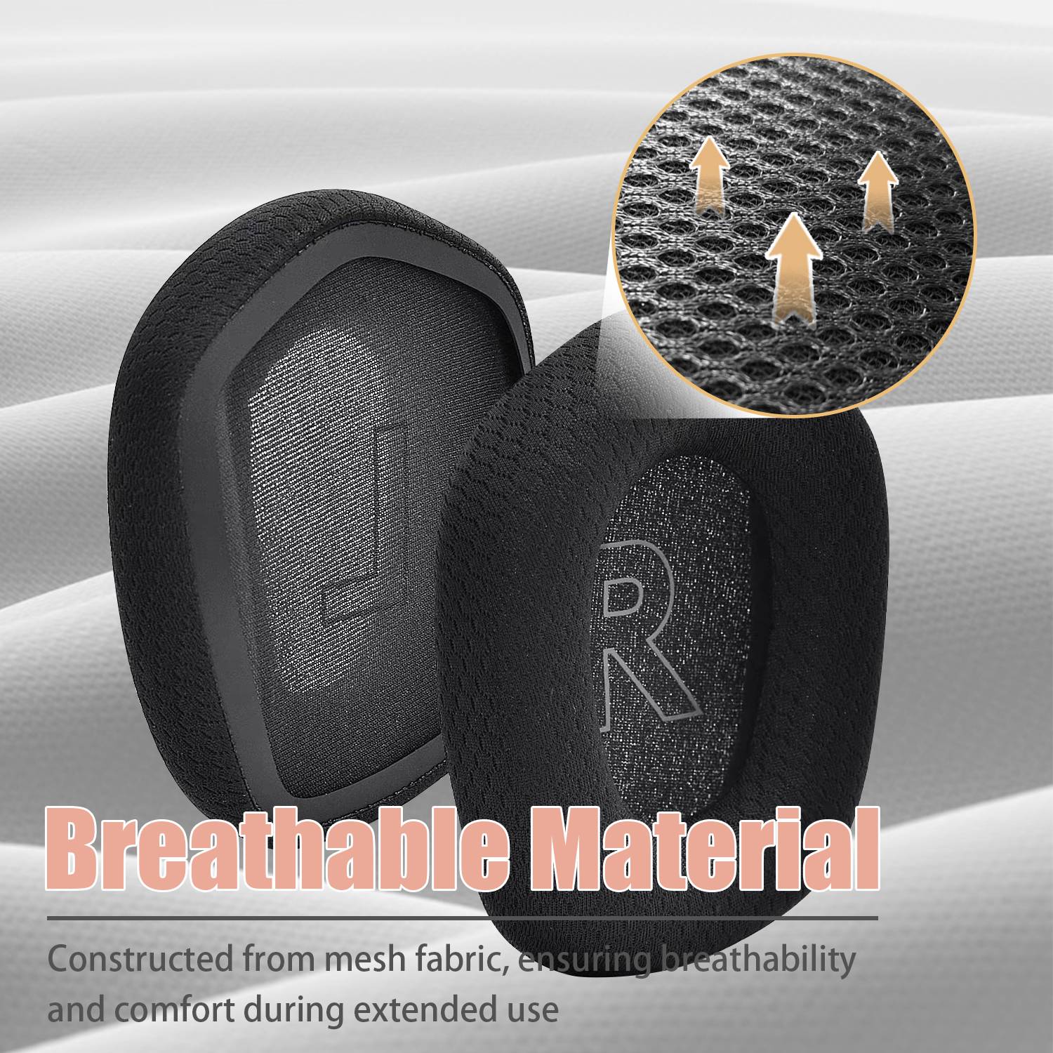 Ohrpolster und Kissen für Kopfbügel für Logitech G733 Black