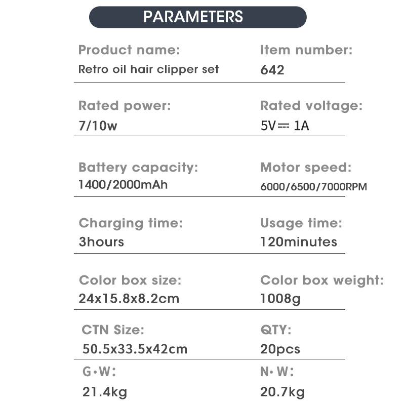 Professioneller Haarschneider mit Zubehör
