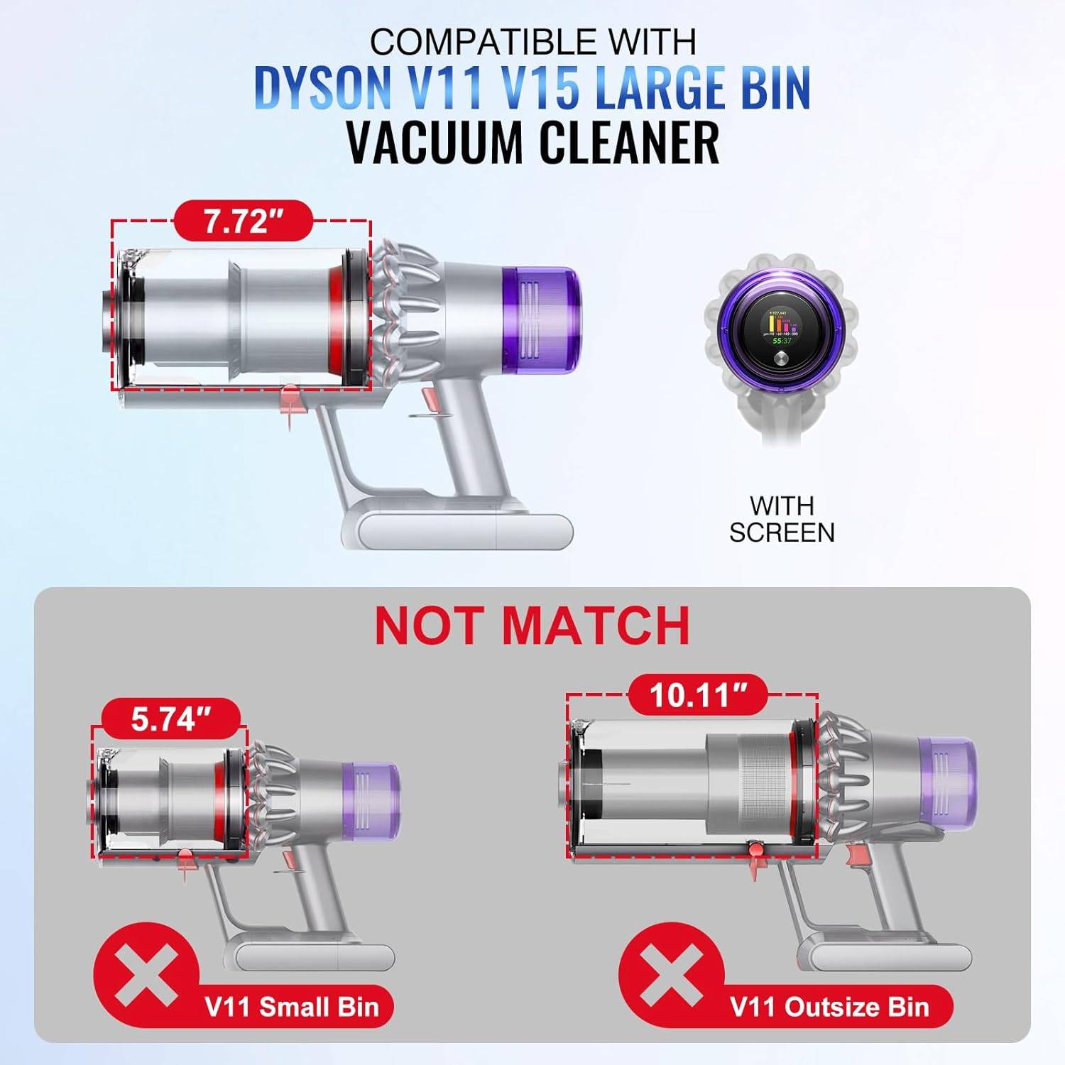 Staubbehälter für Dyson V11, V15, SV14, SV15, SV22 Staubsauger