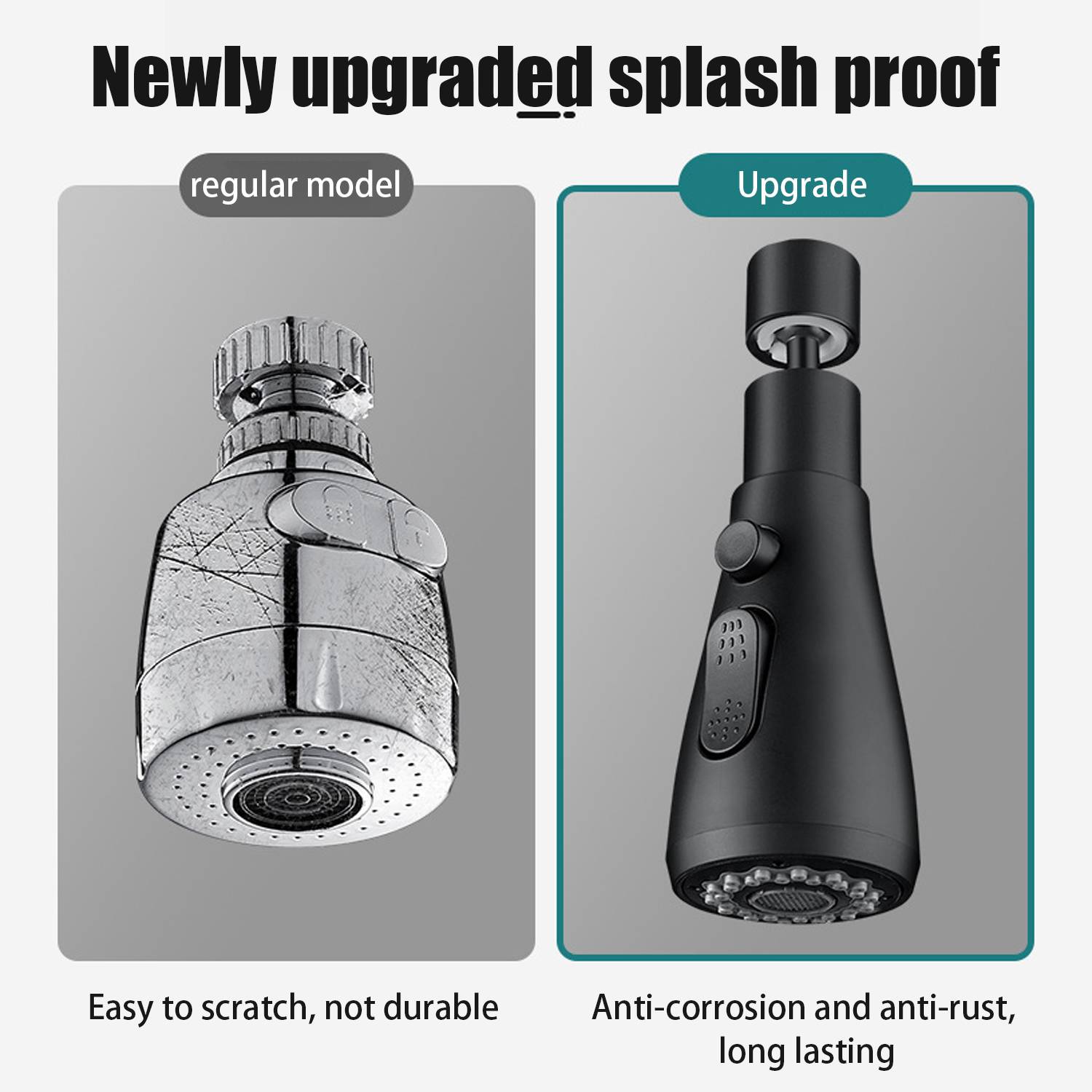 Schwenkbare Brausedüse für Küchenarmatur Black