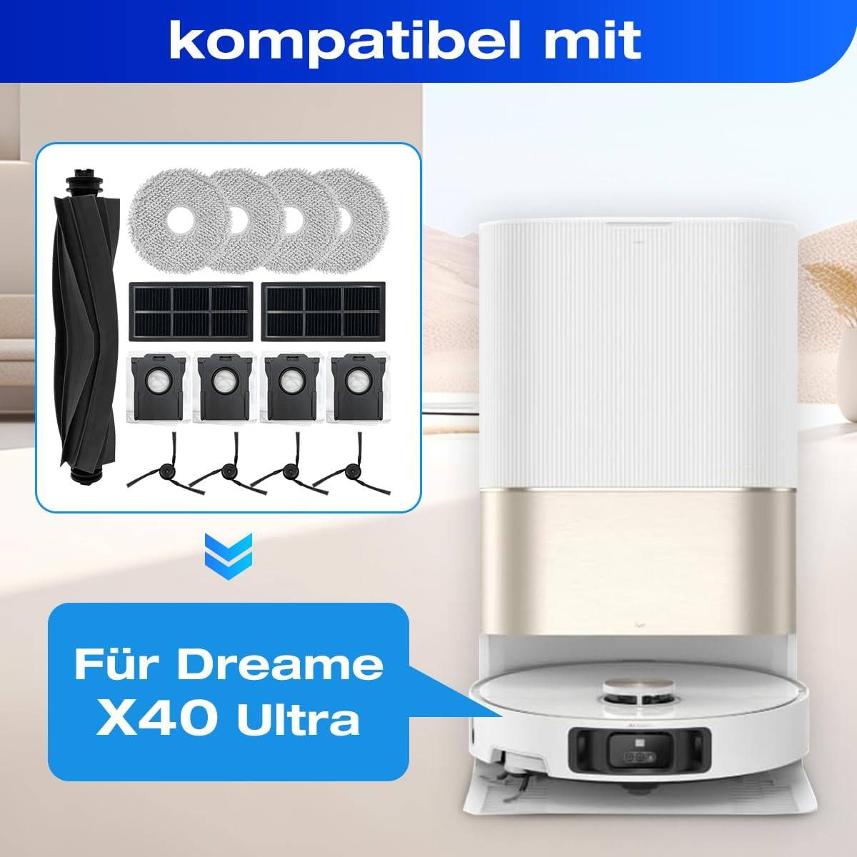 Zubehör für Dreame X40 Ultra Complete / X40 Pro / S30 Pro Ultra