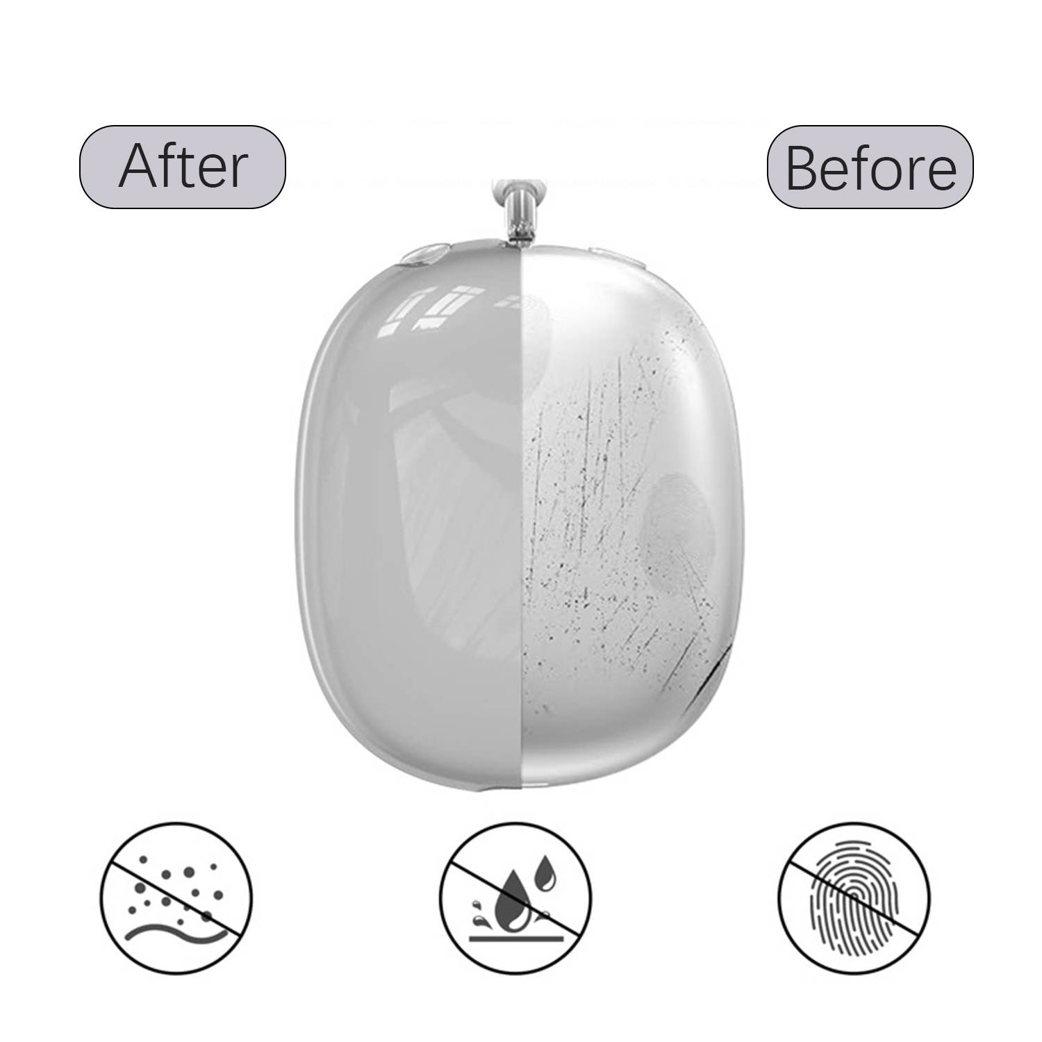 Schutzhülle für AirPods Max-Kopfhörer Silver