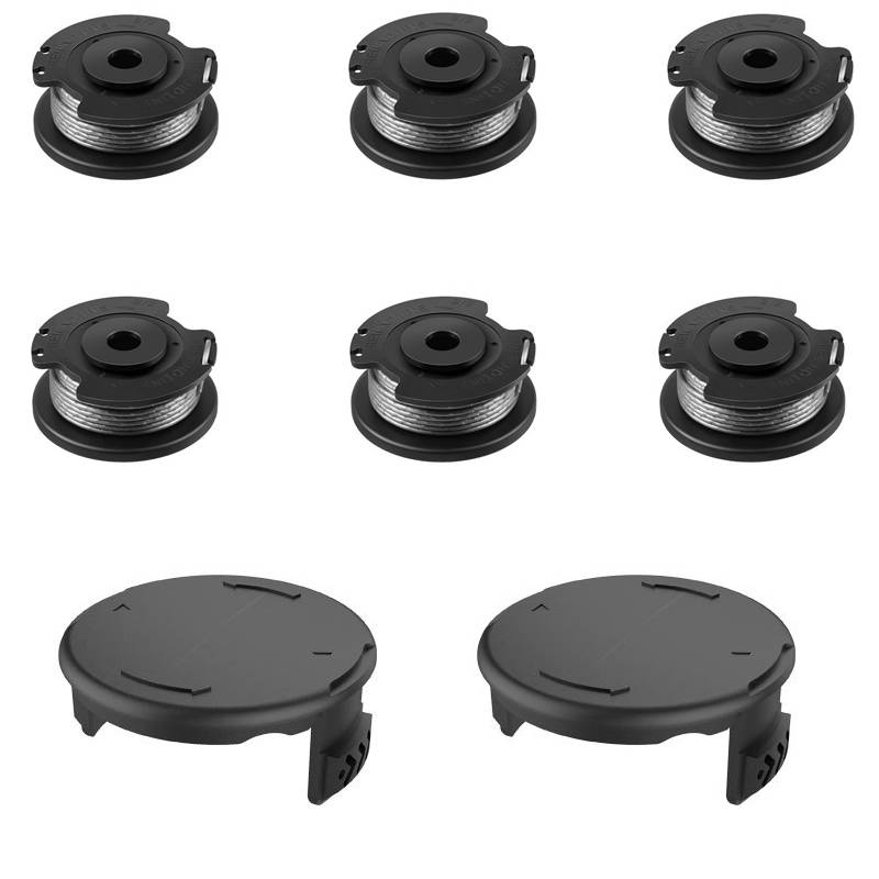 Ersatz-Spulenfaden und Abdeckungsset für Rasentrimmer von Bosch 6 Spulen