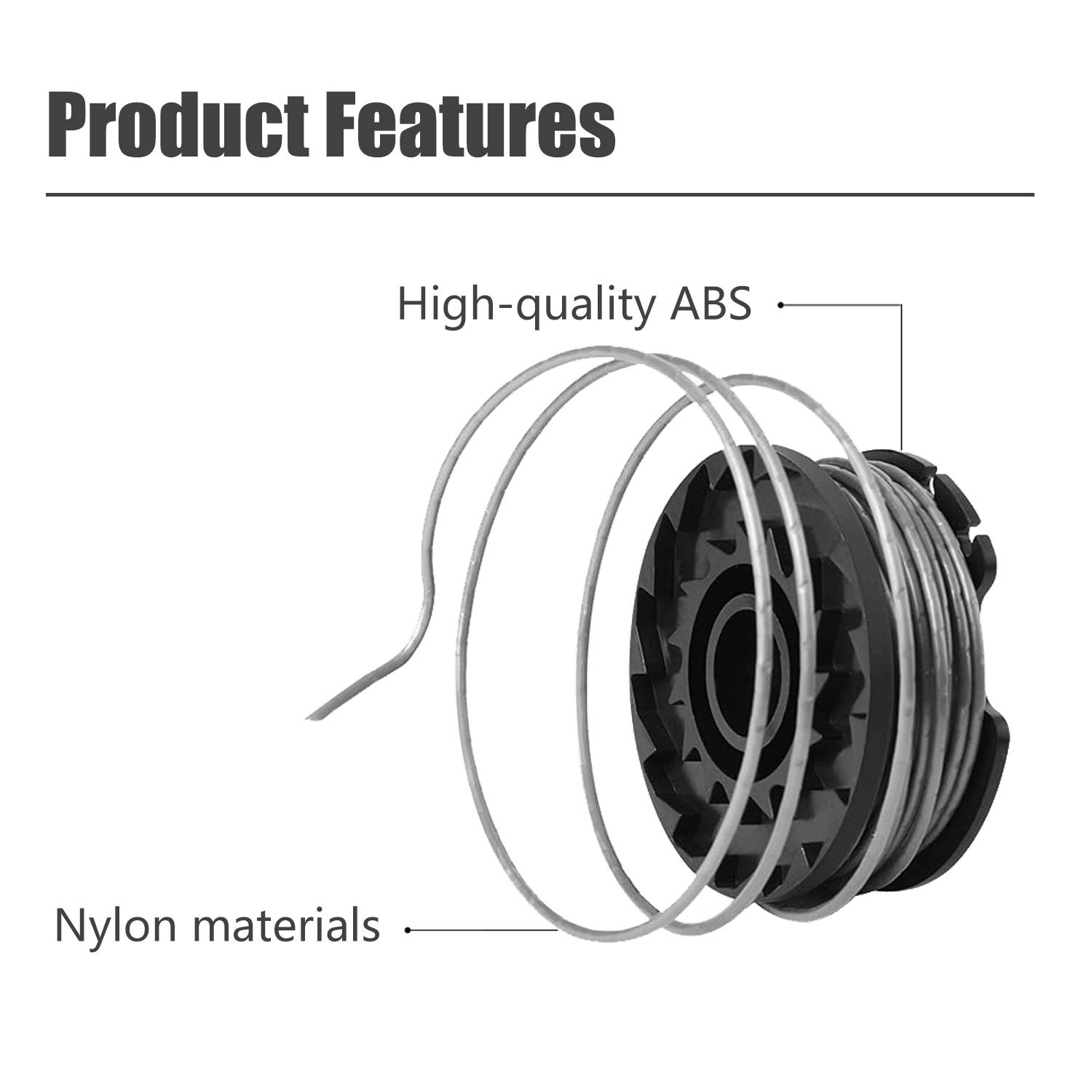 Ersatz-Spulenfaden und Abdeckungsset für Rasentrimmer von Bosch 6 Spulen