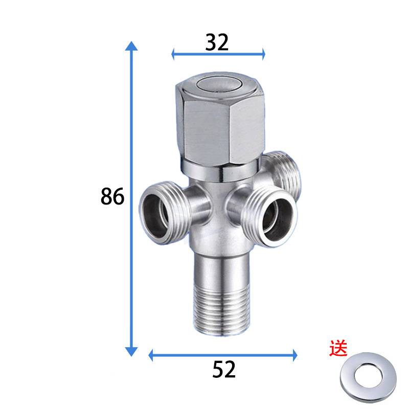 Dreiwege-Eckventil aus Edelstahl 304 mit Kupferkern