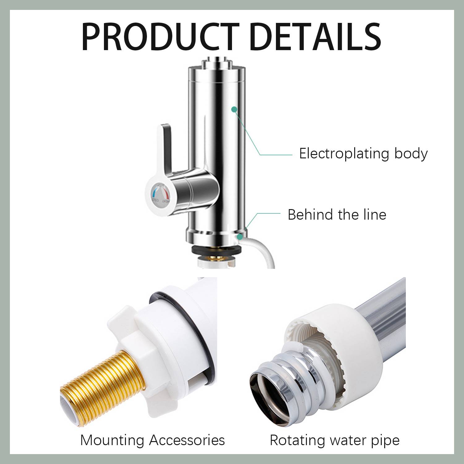 Elektrischer Warmwasserhahn mit Schnellaufheizung